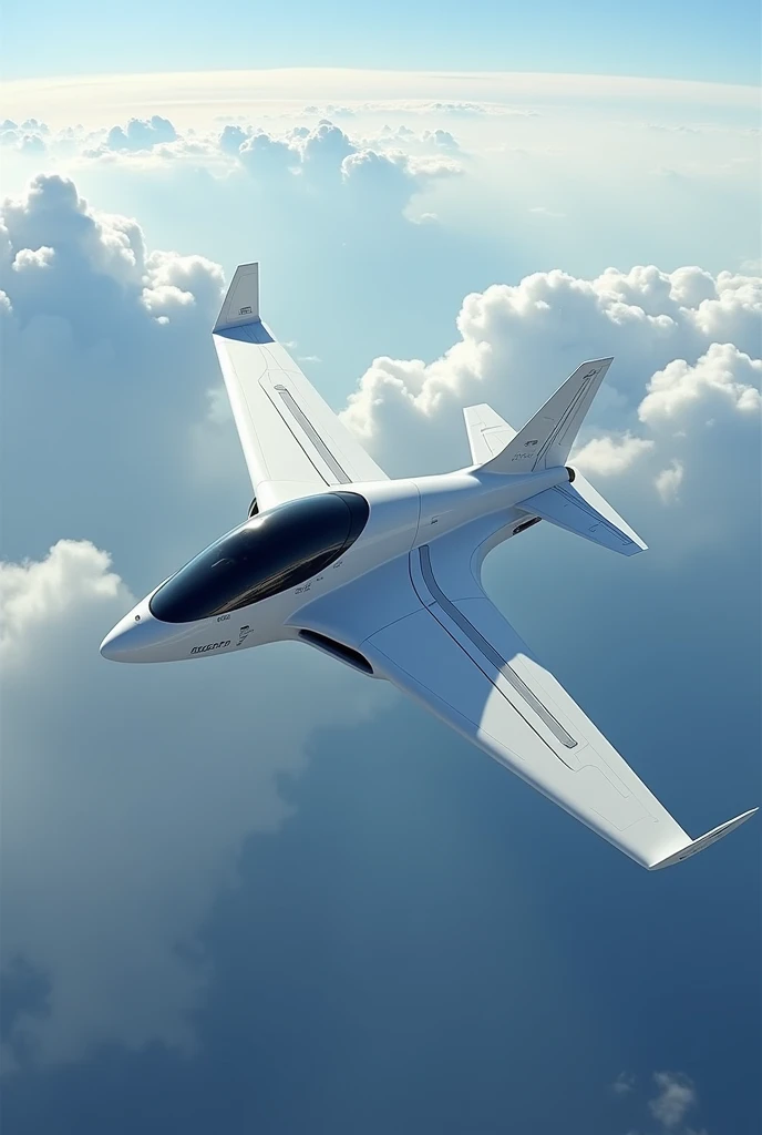Single-engine electric stratospheric plane measuring 2x2x2 with much thinner airplane function, T-tailed