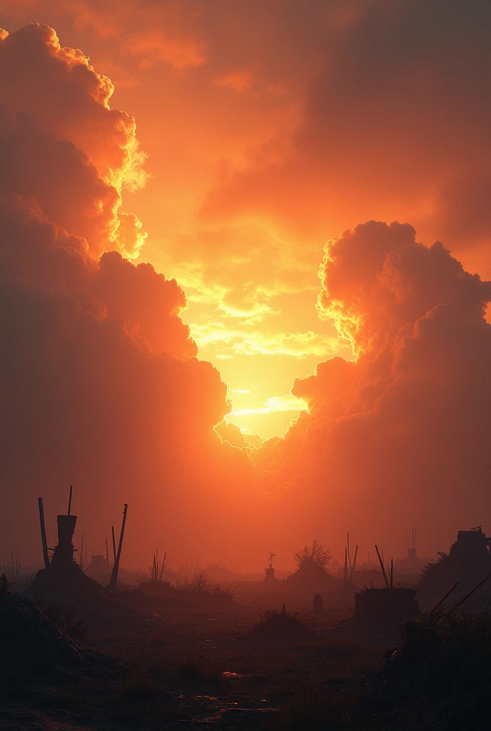 apocalyptic heavenly atmosphere late afternoon without the presence of angels