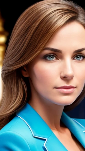 French woman focus on face