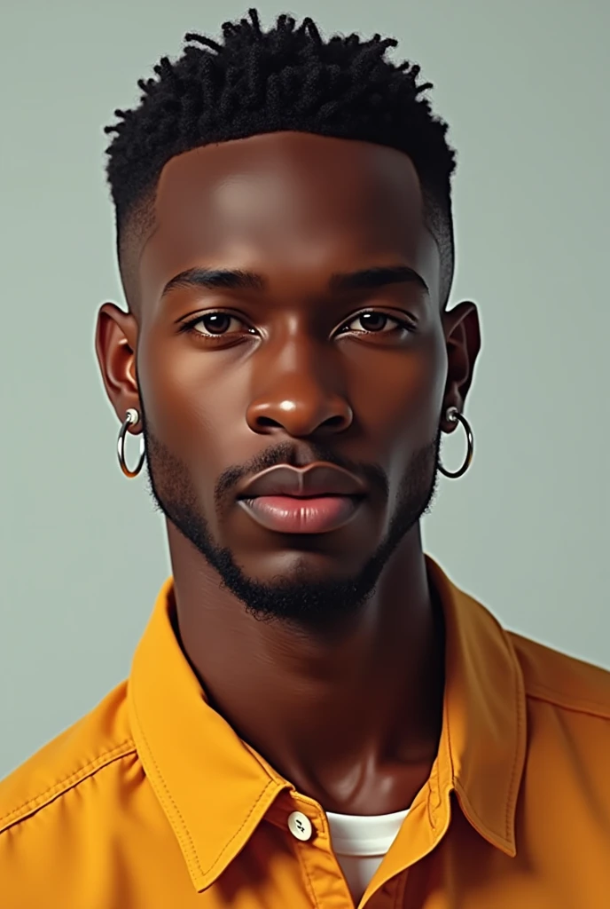 Jeune et beau ivoirien, âgé de 22 , coiffure Tapers dégradé, artiste chanteur de pop/RnB ,poids 64 kilos ,bien vertus , légère barbe et moustache, un portrai 