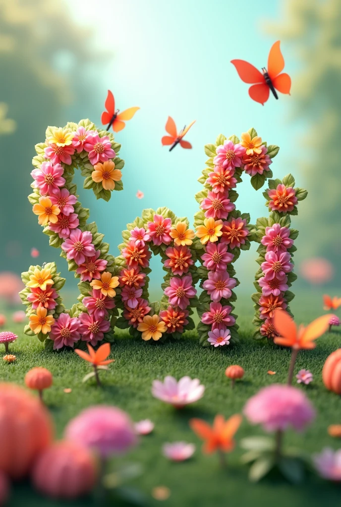 Create the name Sofi by flowers and butterflies, by Rose Henriques, realistic 3 d style, rolands zilvinskis 3d render art, cute 3 d render, trend on behance 3d art, trend on behance 3 d art, by reyna rochin, rendered in cinema4d, rendered in cinema 4 d
