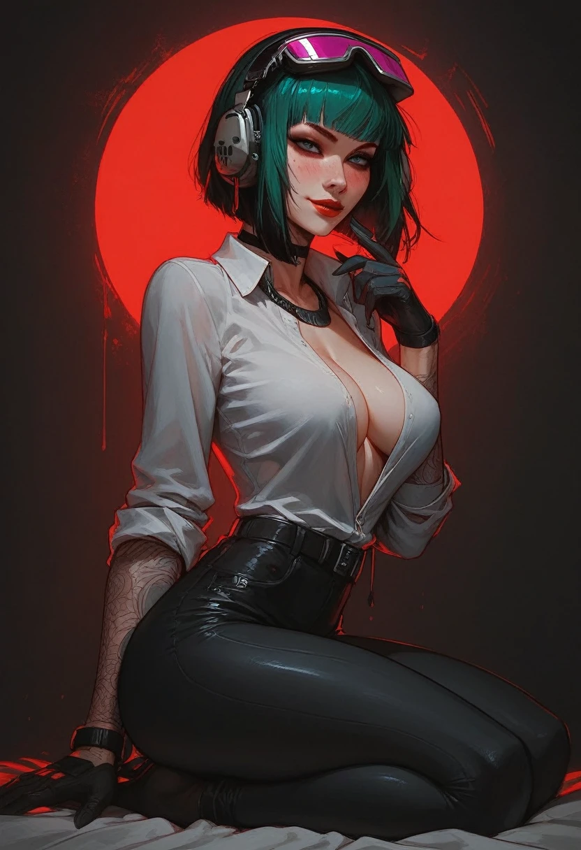 score_9, score_8_up, score_7_up, highres, BREAK generalbutch, score_9, score_8_up, score_8, uncensored, BREAK,horny expression, naughty smirk, looking at viewer, Expressiveh, jewelry, huge tits, sagging breasts, source_anime, perfect eyes, expressive eyes,Ela,Ela\(Rainbow Six Siege\),2 woman,score_9,score_8_up,score_7_up, expressive eyes, feminine_expression, sultry and seductive, good facial details, deep cleavage, (long styled green hair), (bubblebutt),(score_9, score_8_up, score_7_up), 1girl, 20 year old girl, black eyes, medium breast, white shirt, ((black leggings)), sit side, kneeling, legs side, (ass), eye contact, (blushing), lustful, sexy pose, long hair, looking at viewer, full body, solo, perfect anatomy, (ass focus)