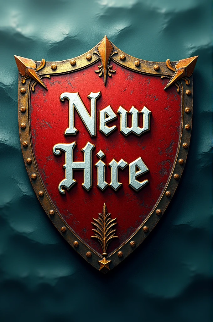Flamengo Regatta Club Shield (realisitic) Written "New hire" (with the club colors.
