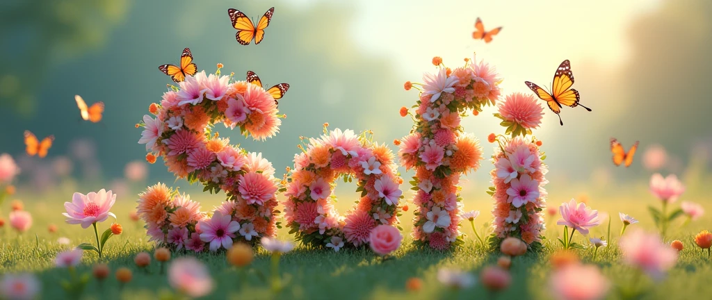 Create the name Sofi by flowers and butterflies, by Rose Henriques, realistic 3 d style, rolands zilvinskis 3d render art, cute 3 d render, trend on behance 3d art, trend on behance 3 d art, by reyna rochin, rendered in cinema4d, rendered in cinema 4 d