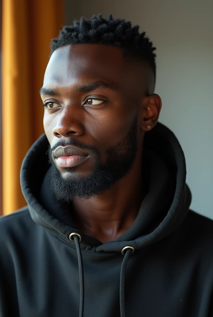 Jeune et beau ivoirien, âgé de 22 , coiffure Tapers dégradé, artiste chanteur de pop/RnB ,poids 64 kilos ,bien vertus , légère barbe et moustache.