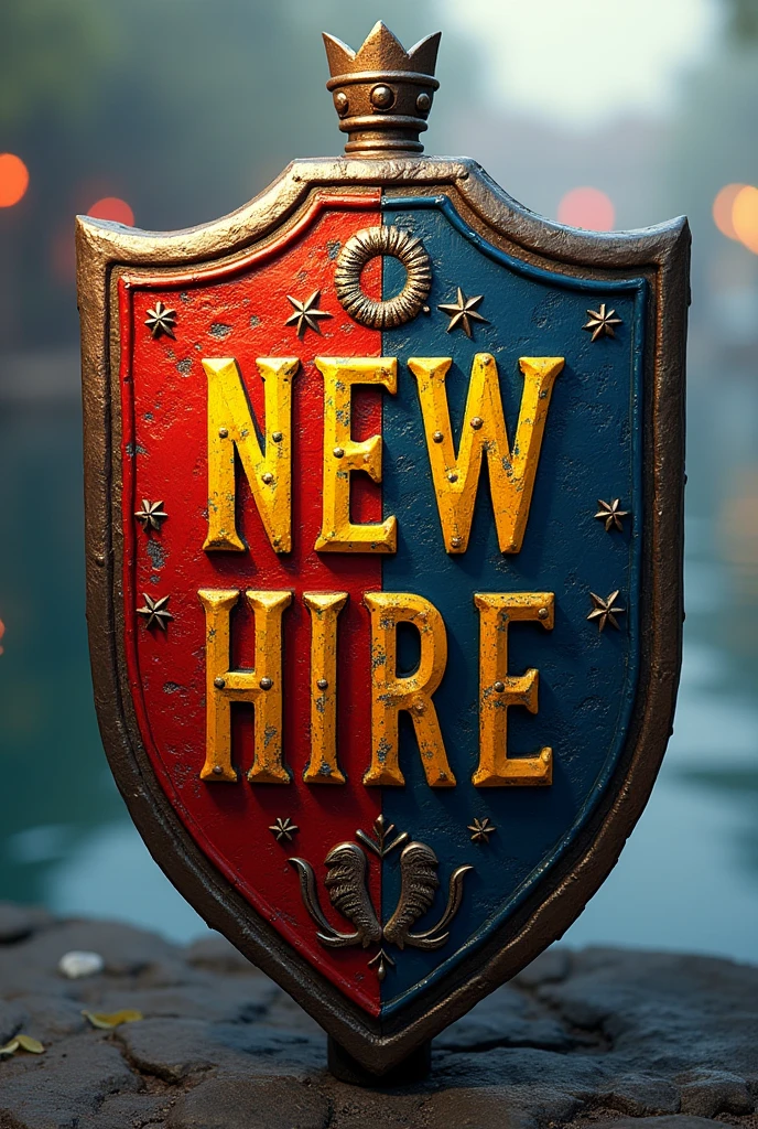 Flamengo Regatta Club Shield (From the real world) Written "New hire" (with the club colors)