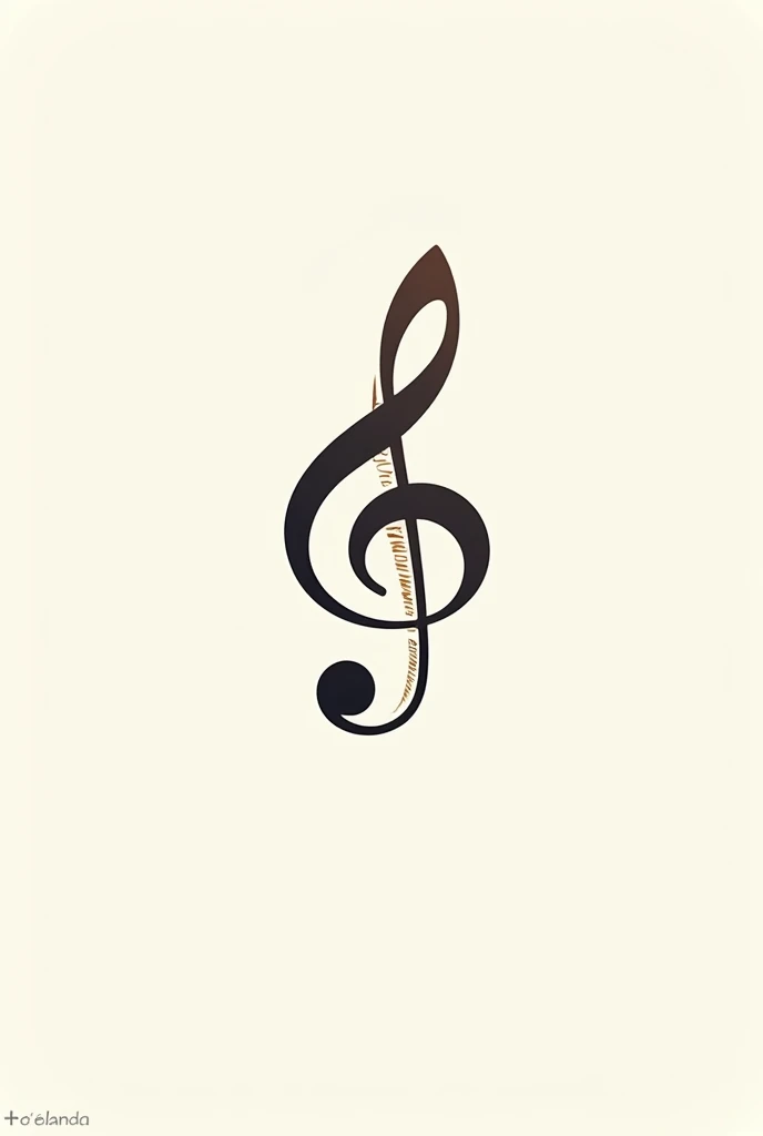 create a logo of my musical group with the treble clef