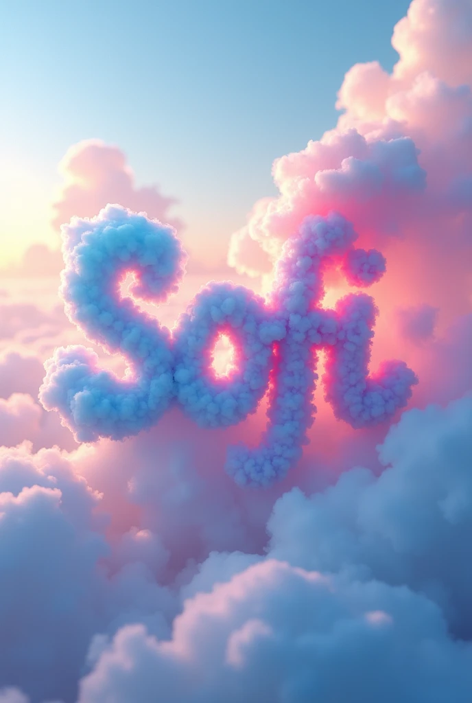 write the name Sofi,Made of colorful clouds,Aerial,uhd, masterpiece, high details, high quality, best quality, highres,8k, master piece, sharp, high resolutio,