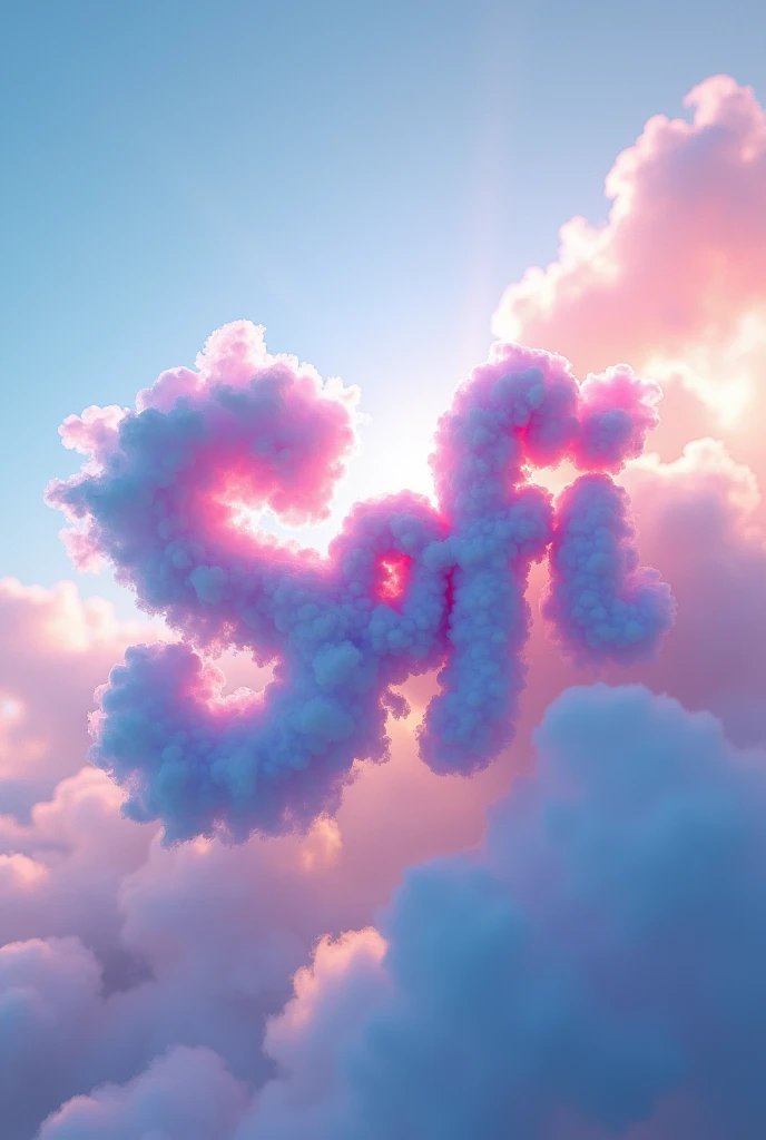 write the name Sofi，Made of colorful clouds,Aerial,uhd, masterpiece, high details, high quality, best quality, highres,8k, master piece, sharp, high resolutio,