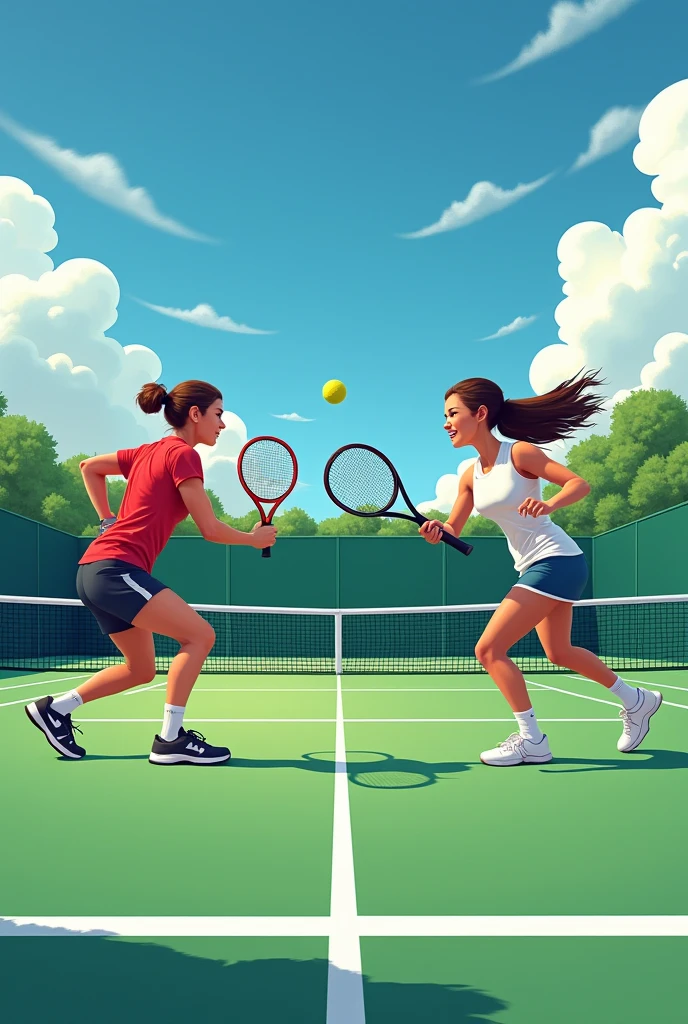 Improve to show the racket and ball