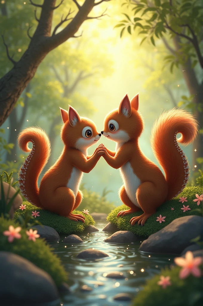 Octopus and squirrel in love