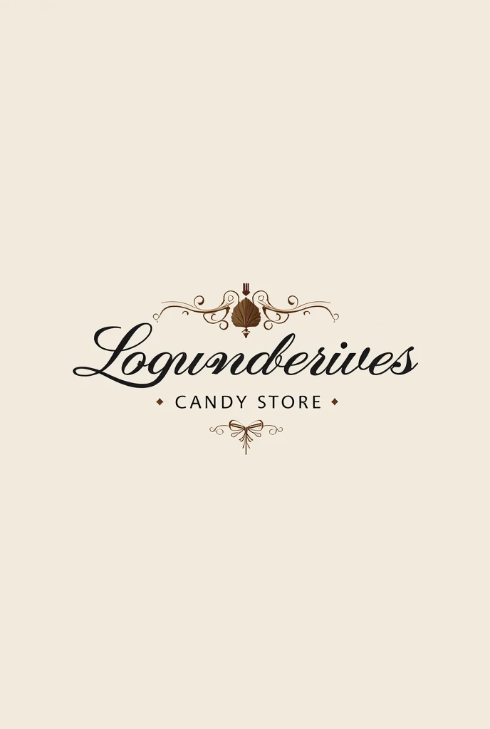 Create a sophisticated logo for a candy store