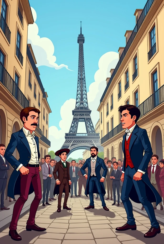 Cartoon about the French Revolution, easy to trace the drawing, without that background
