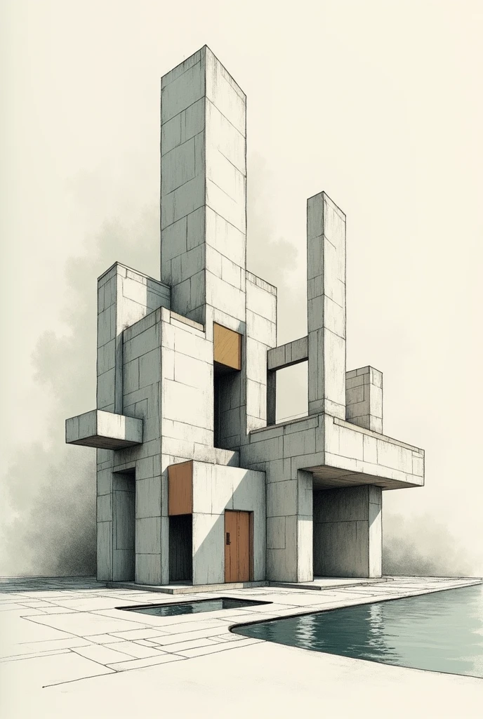 Abstract drawing of structures