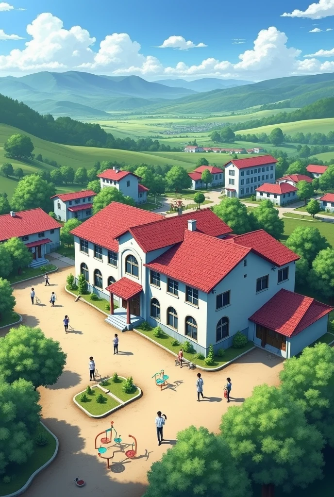 Create a realistic text with the following sentence, Official Rural Mixed School No.. 2