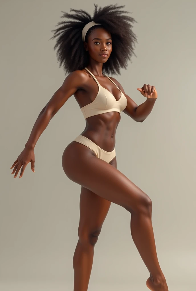 African woman with athletic body, new