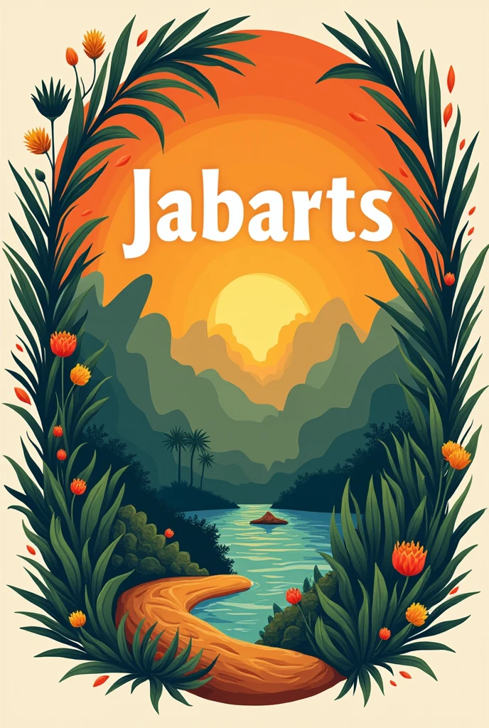 Create me a logo that is in Spanish and in the center says JabArts with colors that the consumer for a company of natural and artisanal products