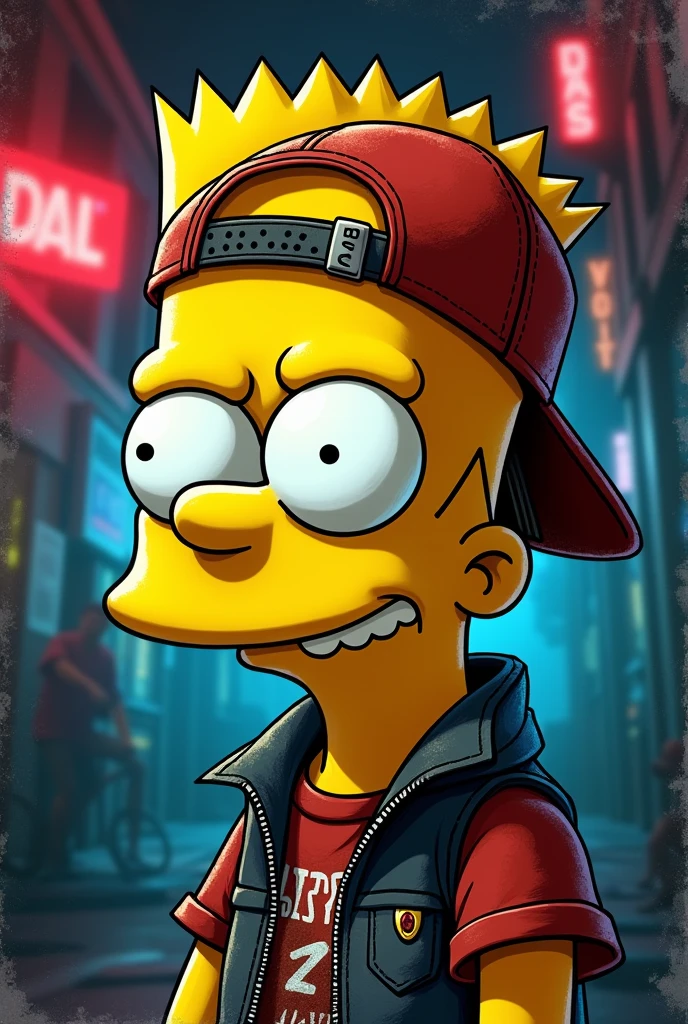 photo Bart with a backwards cap rocker style