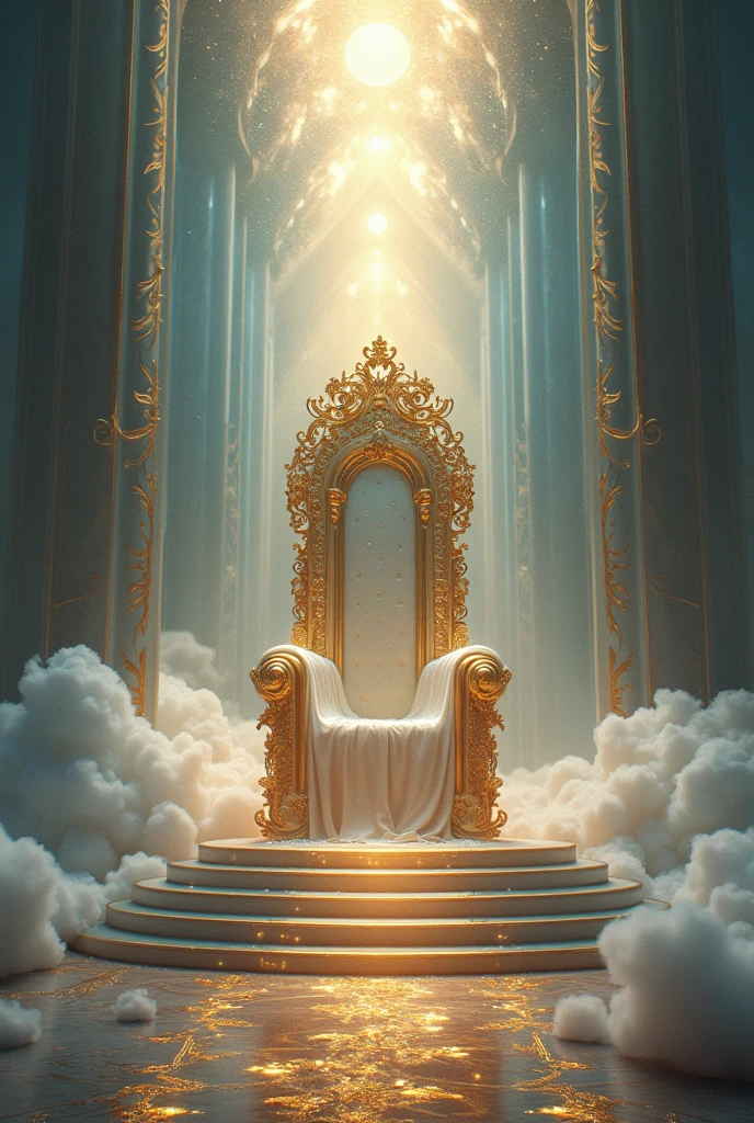 Create an image related to Psalm 89:14 with no one sitting on the throne