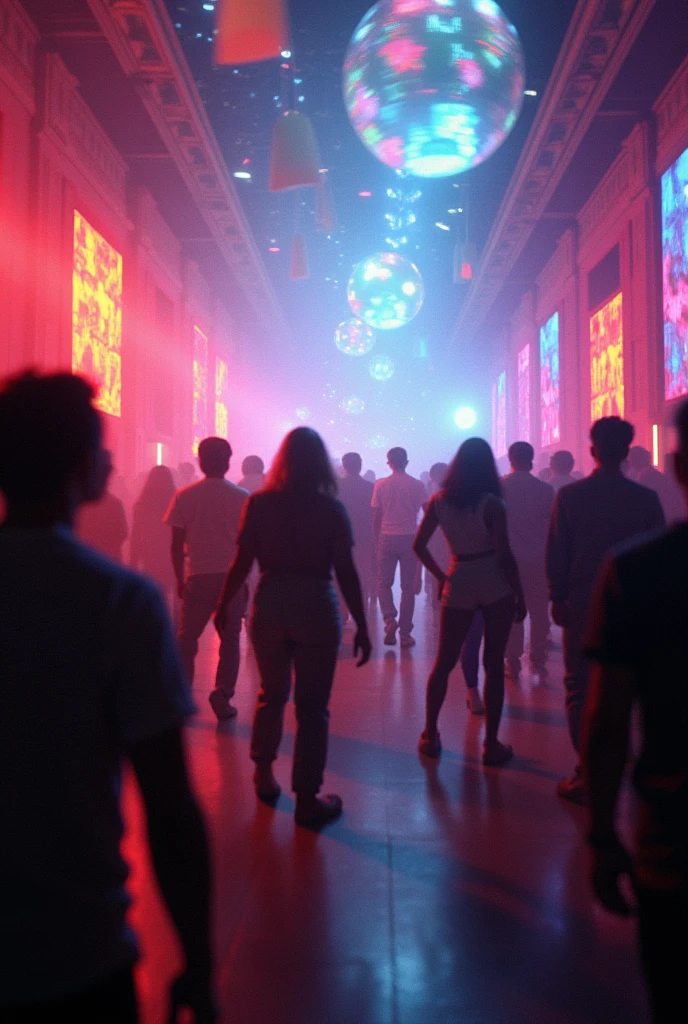 Background of a party all with distortion