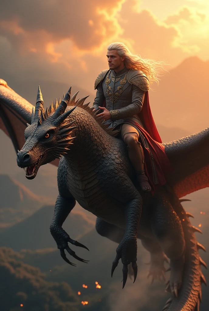 Aegon Targaryen and his dragon