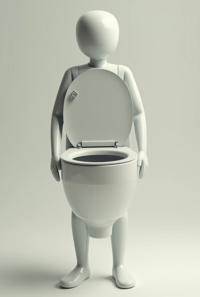 Man with toilet body