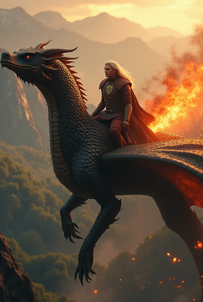 Aegon Targaryen and his dragon