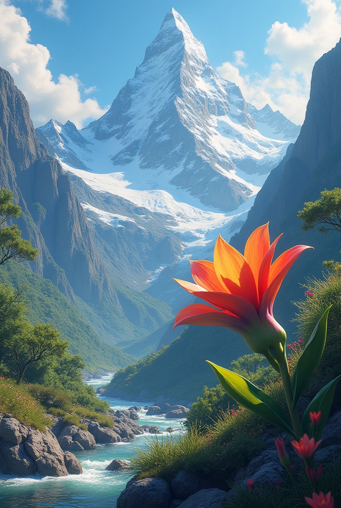 a flower in mountain