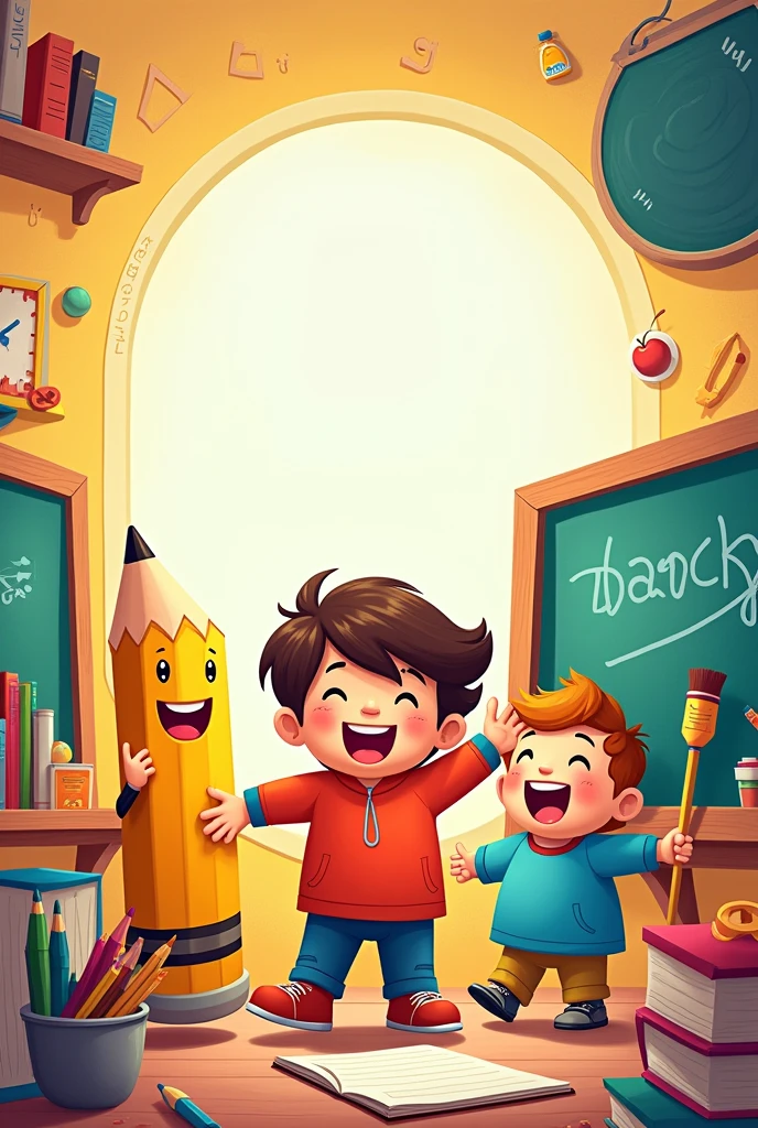 A creative cover for cute animated class not people 