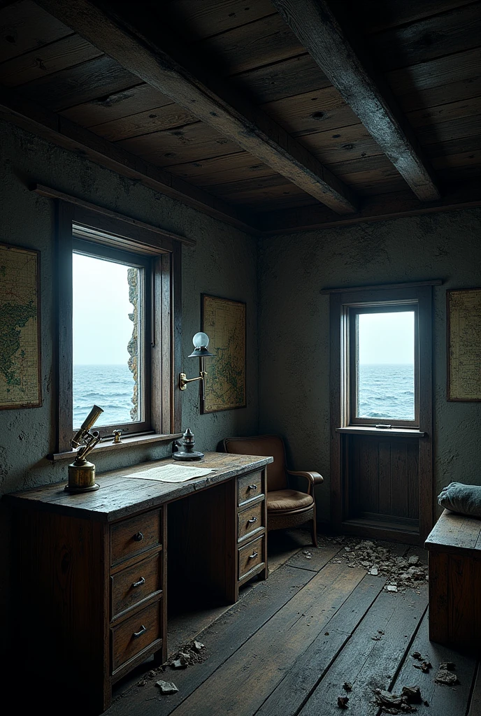 Interior of the Flannan Isles Lighthouse