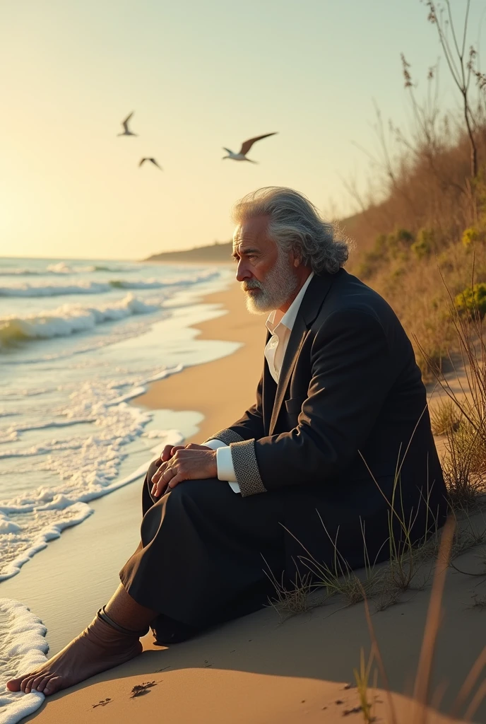 René Descartes on the beach