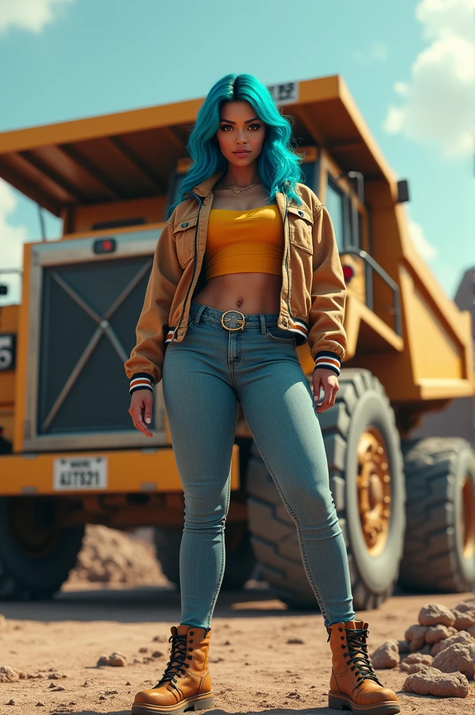 Karol G dump truck driver