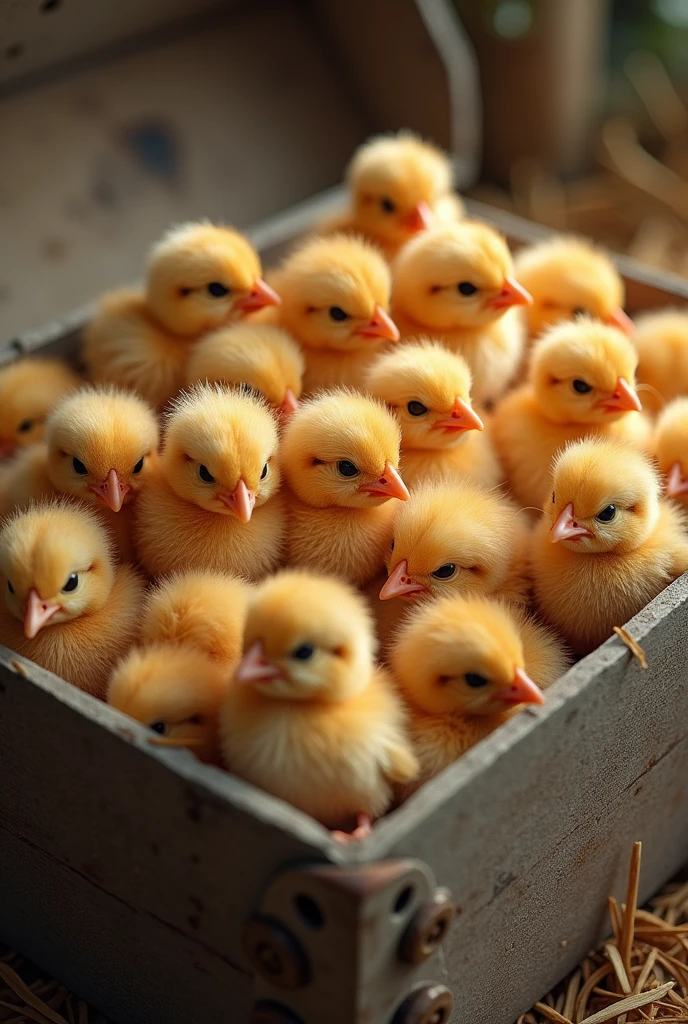Create a box full of chicks