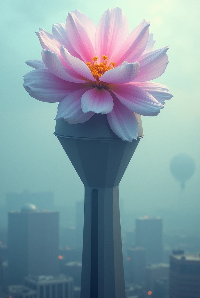 flower in the TV tower
