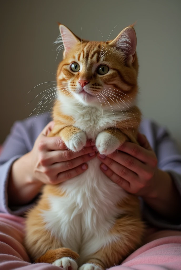 Pull the pussy wide with both hands.