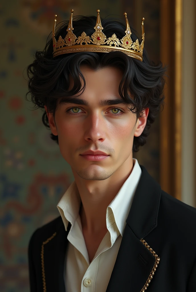 Guiseppe is a 2 Italian man who is the prince of the Italian crown. He wears a small crown on his dark hair and has greenish eyes., He is young and attracts a lot of attention