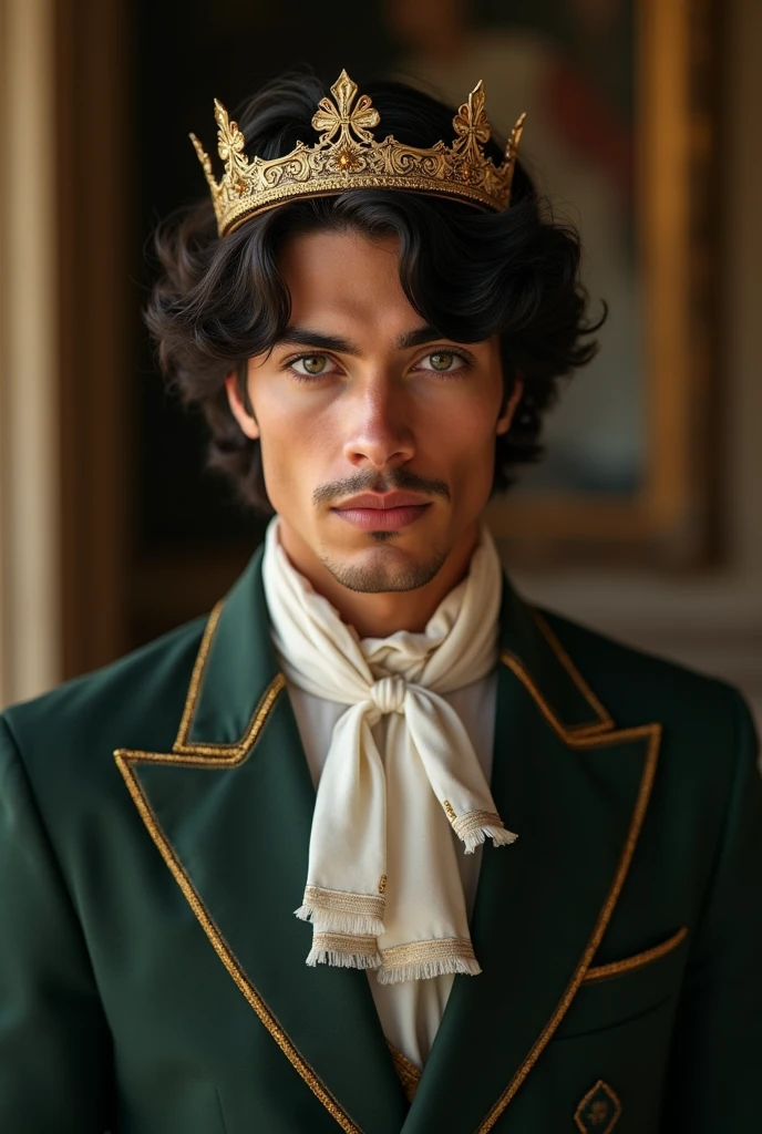 Guiseppe is a 2 Italian man who is the prince of the Italian crown. He wears a small crown on his dark hair and has greenish eyes., He is young and attracts a lot of attention