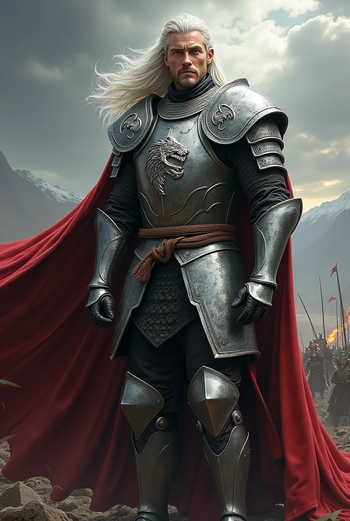 Aegon Targaryen I in his dragon armor