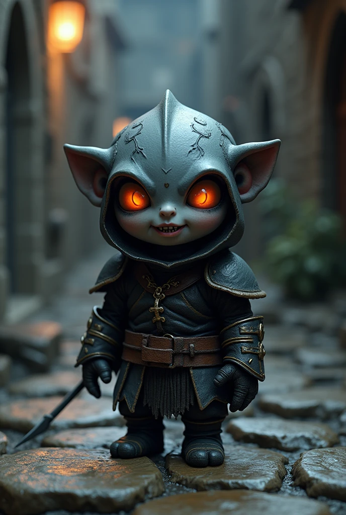 3d model chibi character for dark medieval game