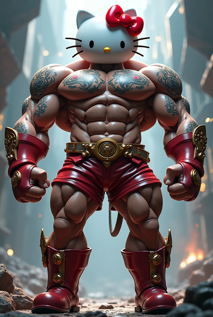 Make the Hello Kitty bodybuilder Jojo style
