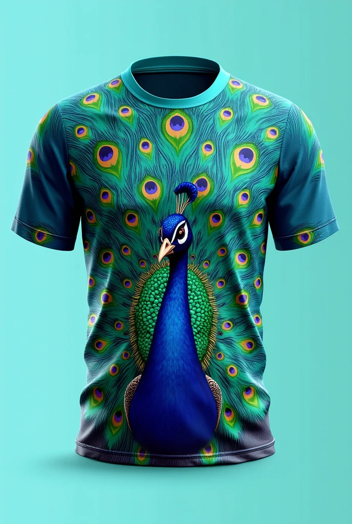 Create an interclass jersey to play at school, of peacock