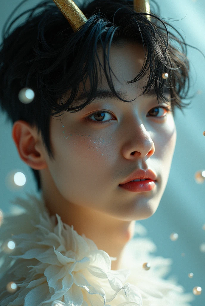 bts jungkook with subtle dragon features