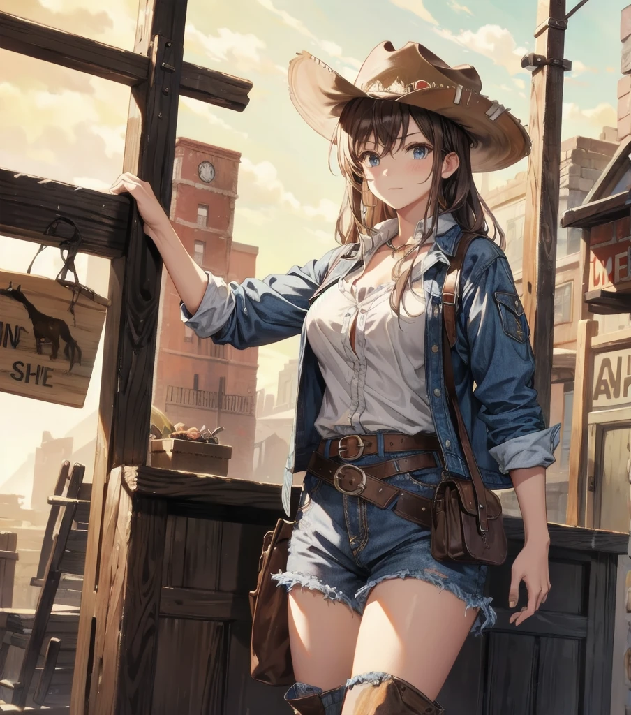 the Wild West, cowgirl, rugged attire,