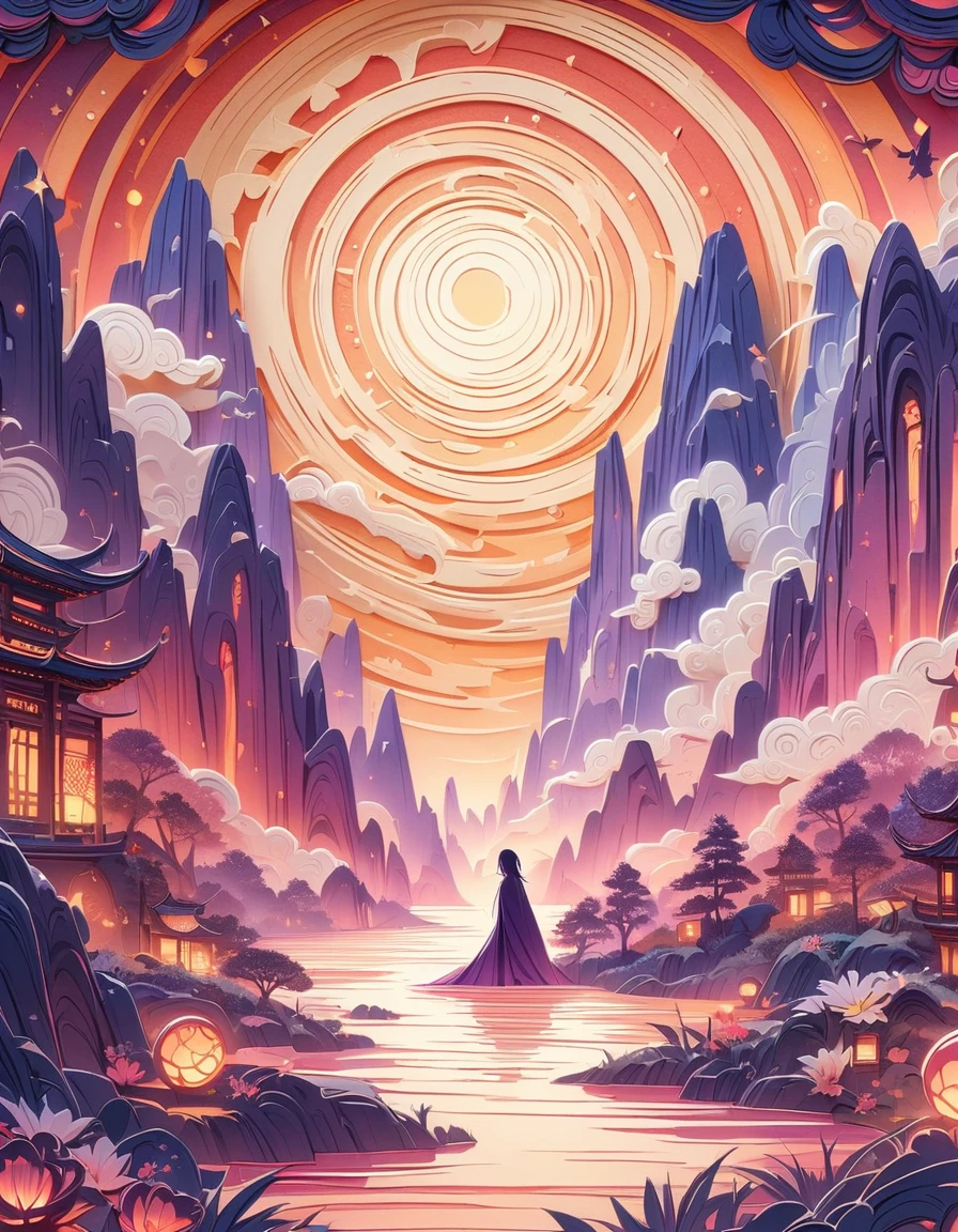 (masterpiece, best quality:1.2), Embossed paper, Solitary,Black Light