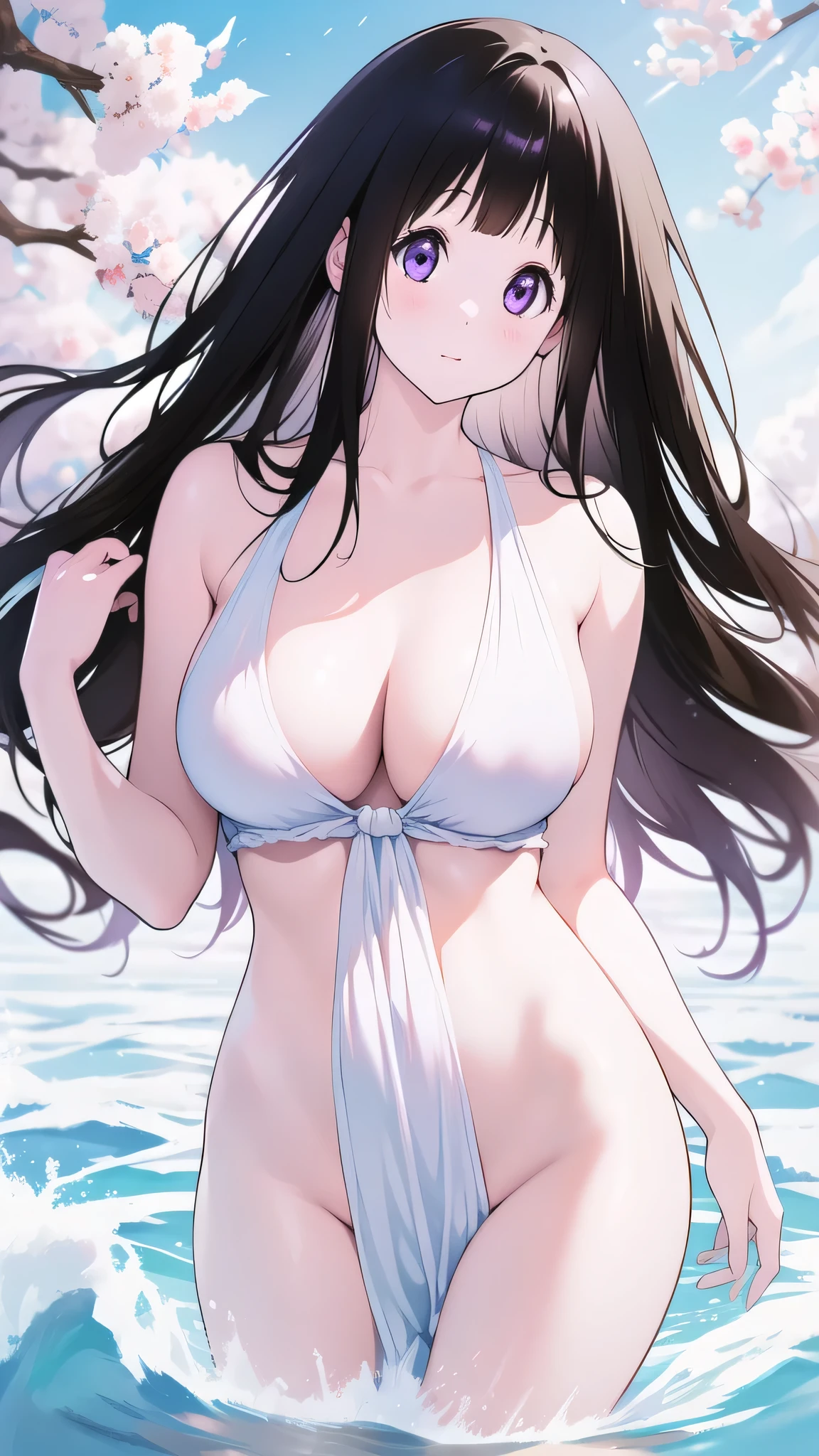 Chitanda，Completely naked，Very white skin，Large Breasts