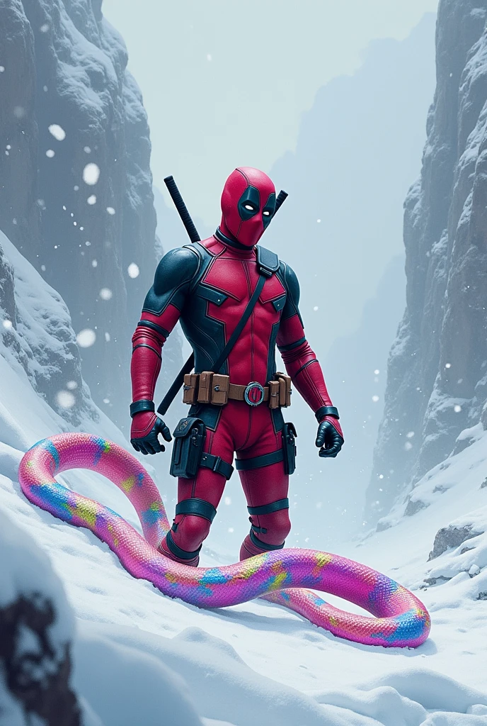 Create a blizzard, put baby Deadpool alone and a gay snake
