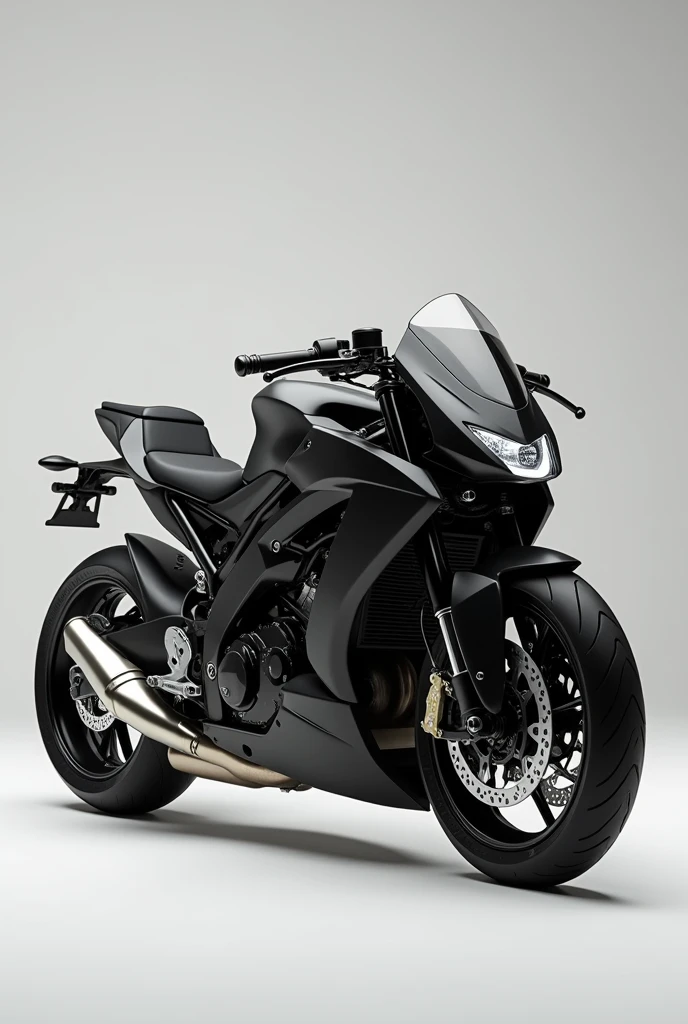 FAZER motorcycle all black and white