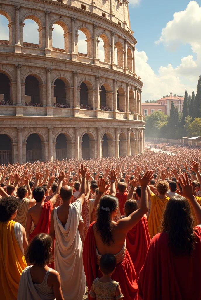 Happy audience at the coliseum 