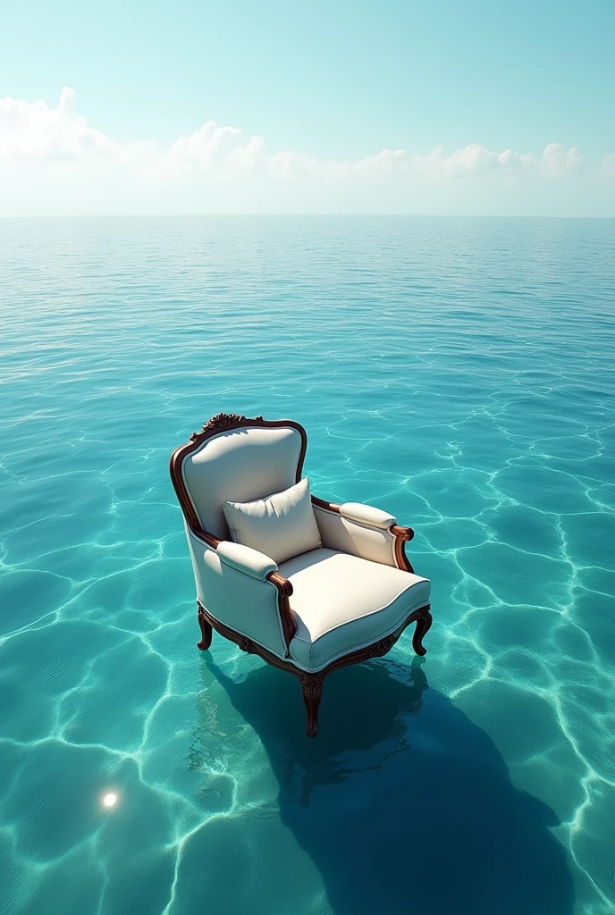 Armchair on the sea aerial view