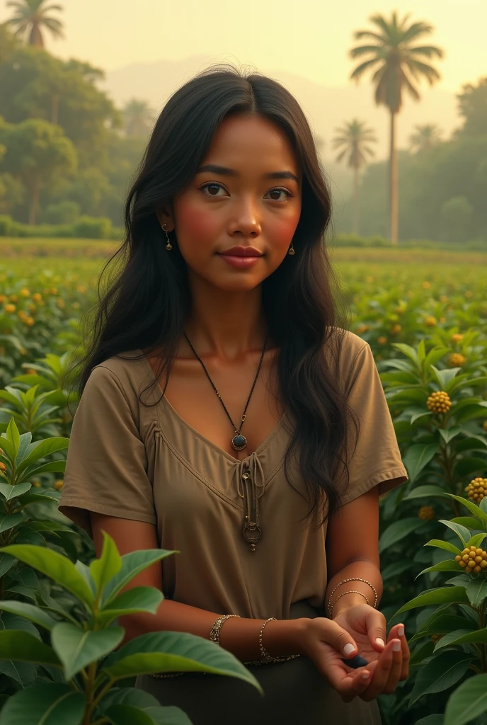 An indigenous trans woman on a coffee plantation.